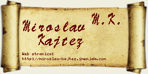 Miroslav Kajtez vizit kartica
